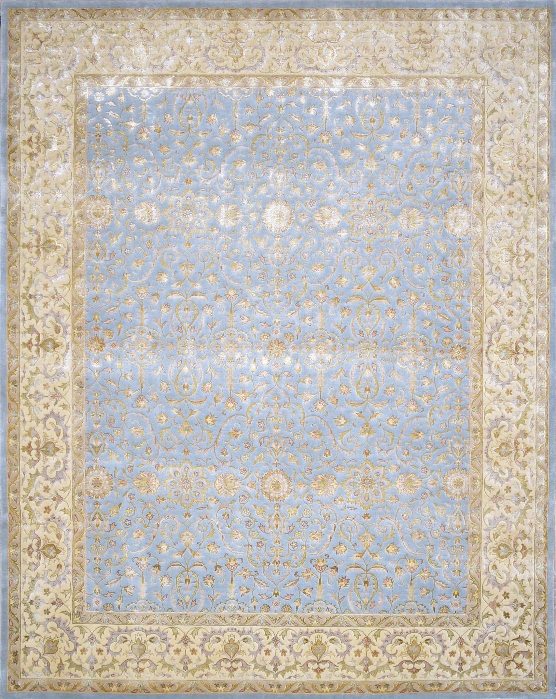Tabrizi L.Blue W & V, 8′0″ × 10′2″