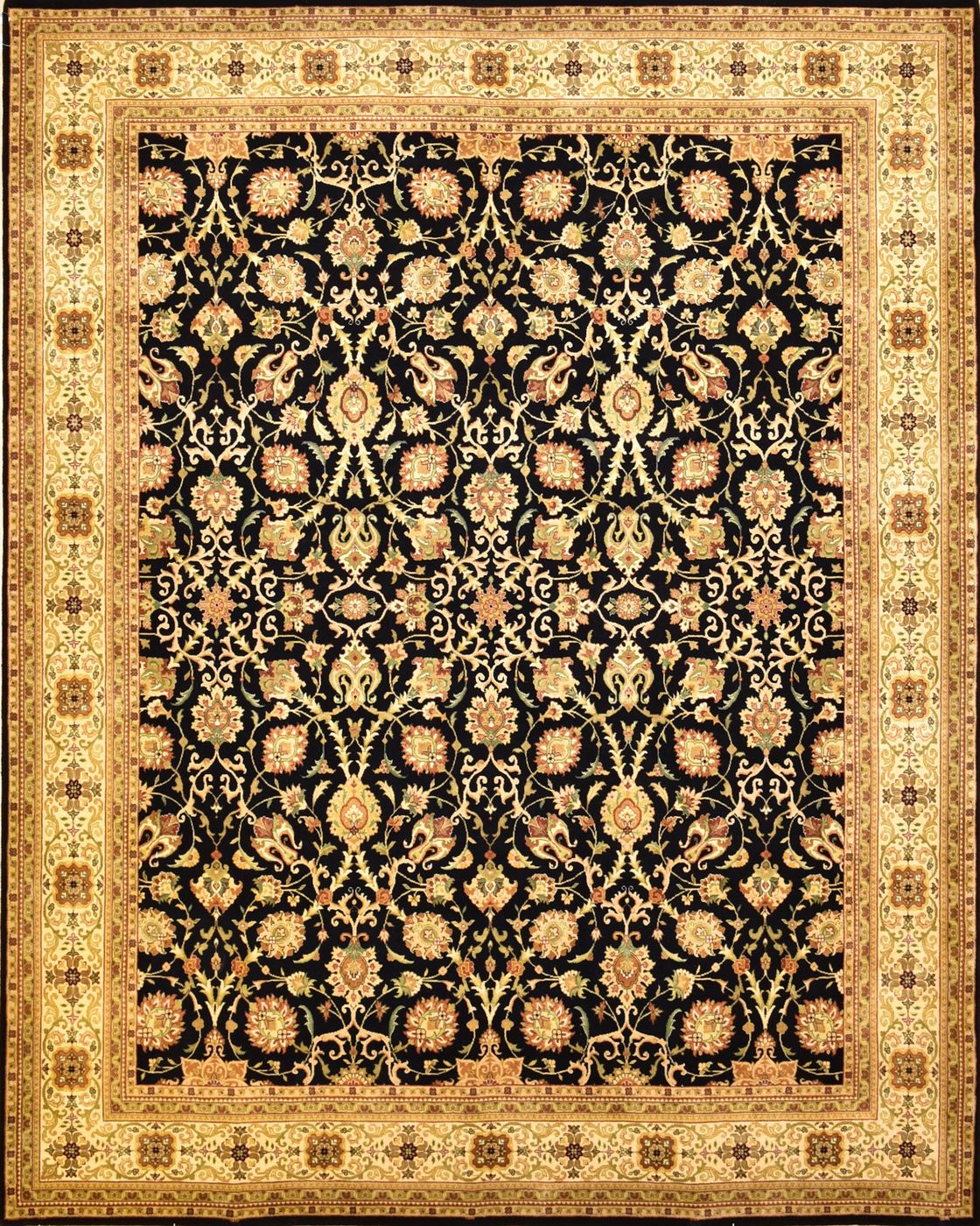 SEMNAN MEH001B Black & L. Gold, 8′2″ × 10′2″, from the Mehran collection