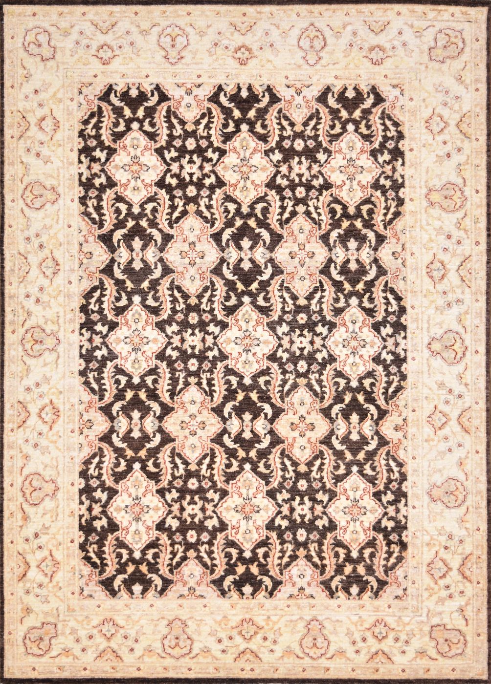 Yorkshire Sultanabad Brown/Ivory, 4′11″ × 6′11″