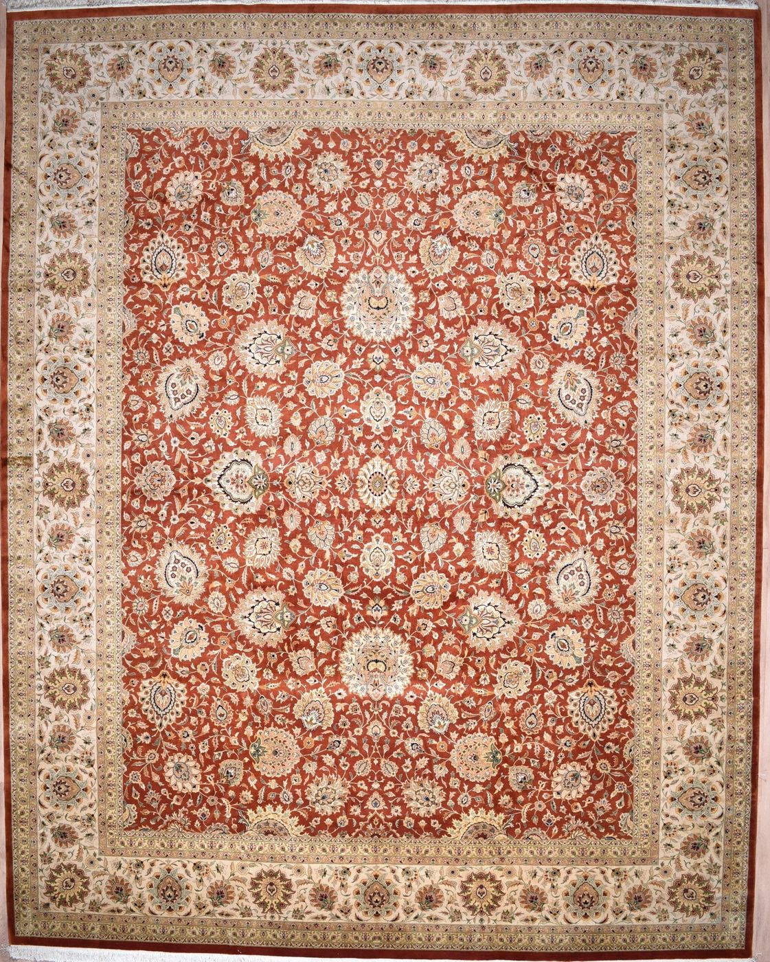 Shalimar Kashan Rust & Gold, 12′2″ × 15′3″