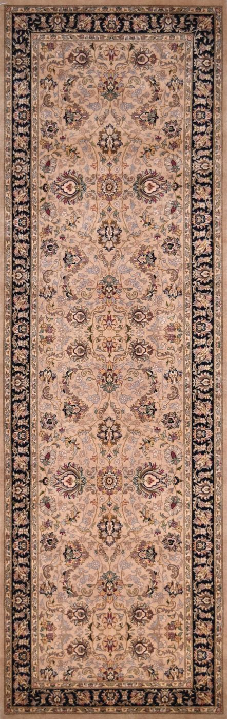 Shalimar Kashan Shoaib Gold/Black, 2′6″ × 8′2″