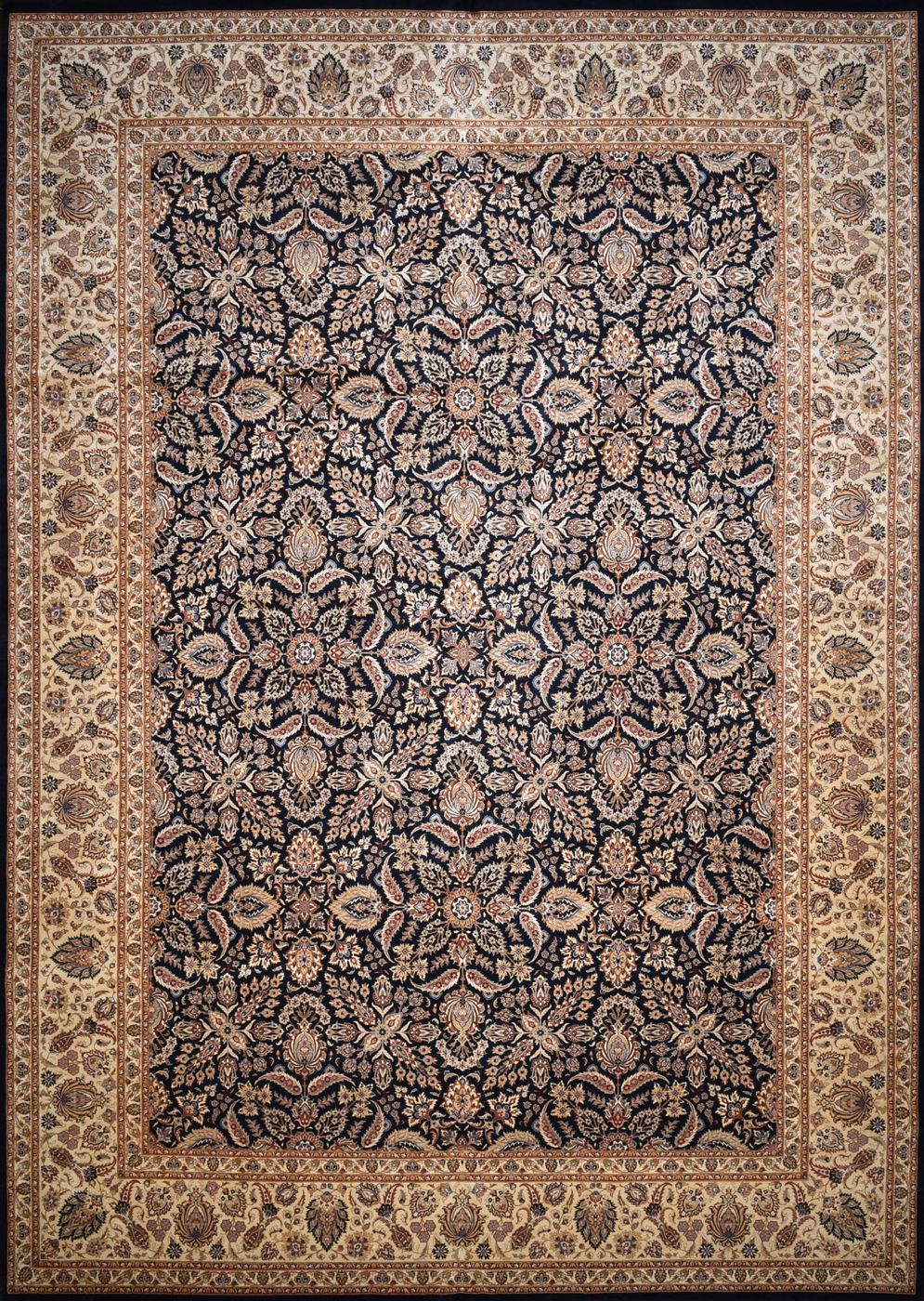 Tabriz Ujala Black & Gold, 10′0″ × 14′4″, from the Shalimar collection