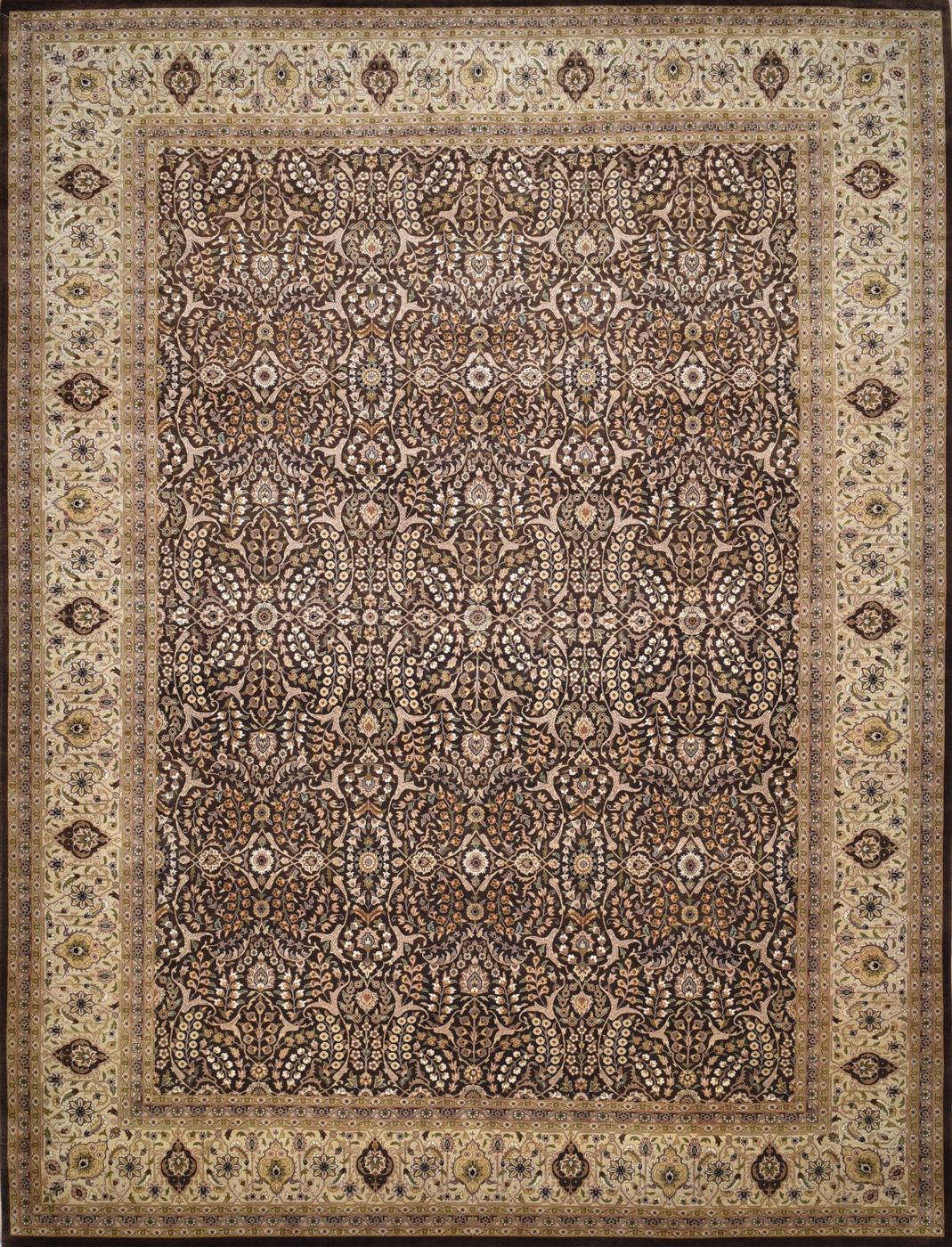 Tabriz Chocolate & Gold, 9′1″ × 11′11″, from the Shalimar collection