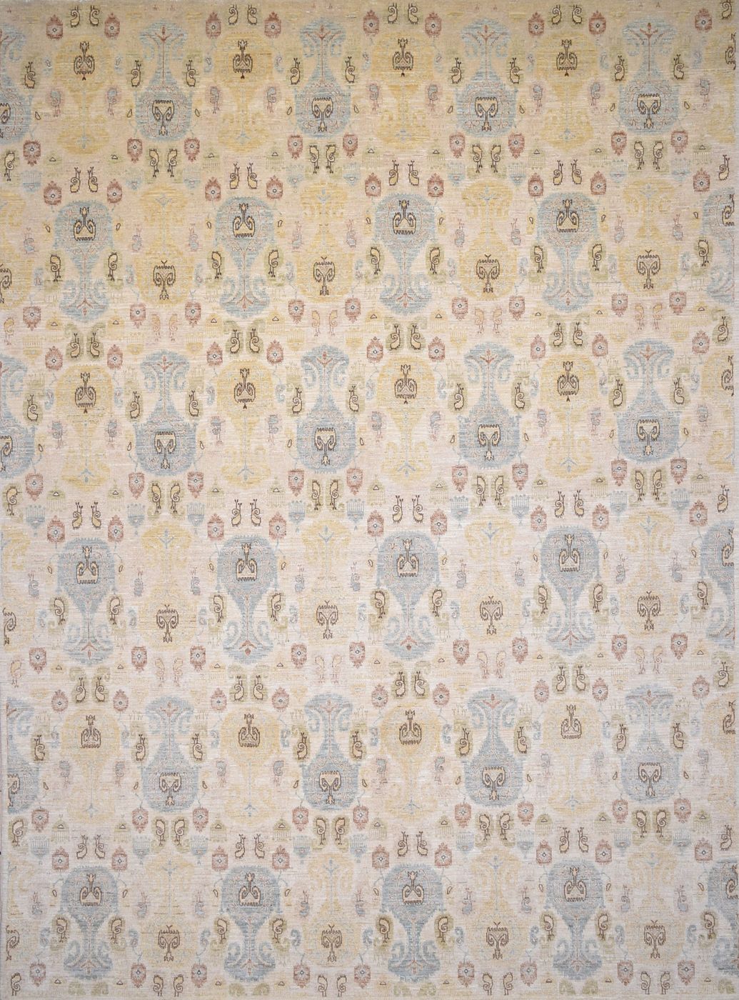 Himaliyan Ikat Farooqi Gold & S.Blue9.0 x 12.0, 9′0″ × 12′0″