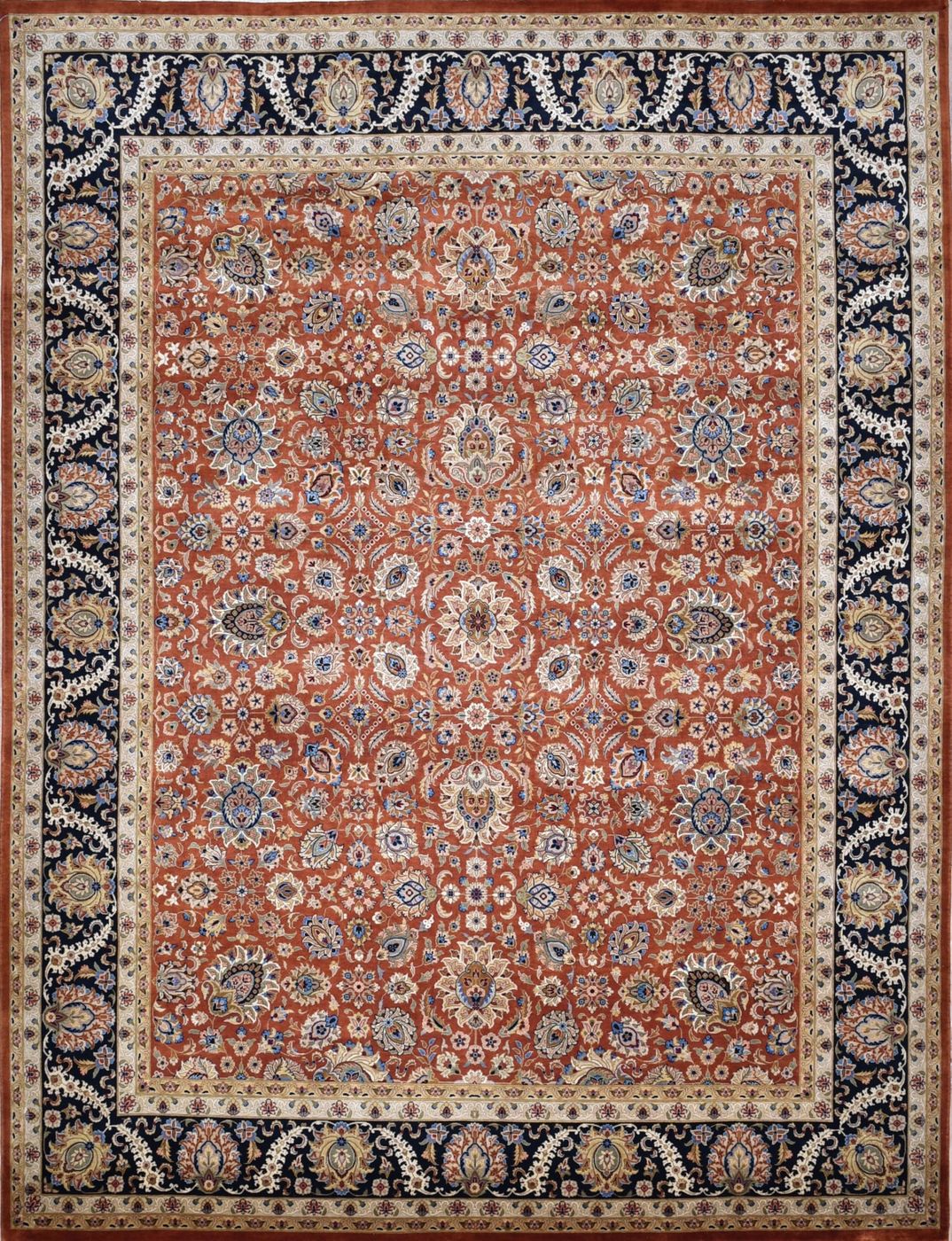 Tabriz Balouchi Rust & Navy, 7′11″ × 10′6″, from the Shalimar collection