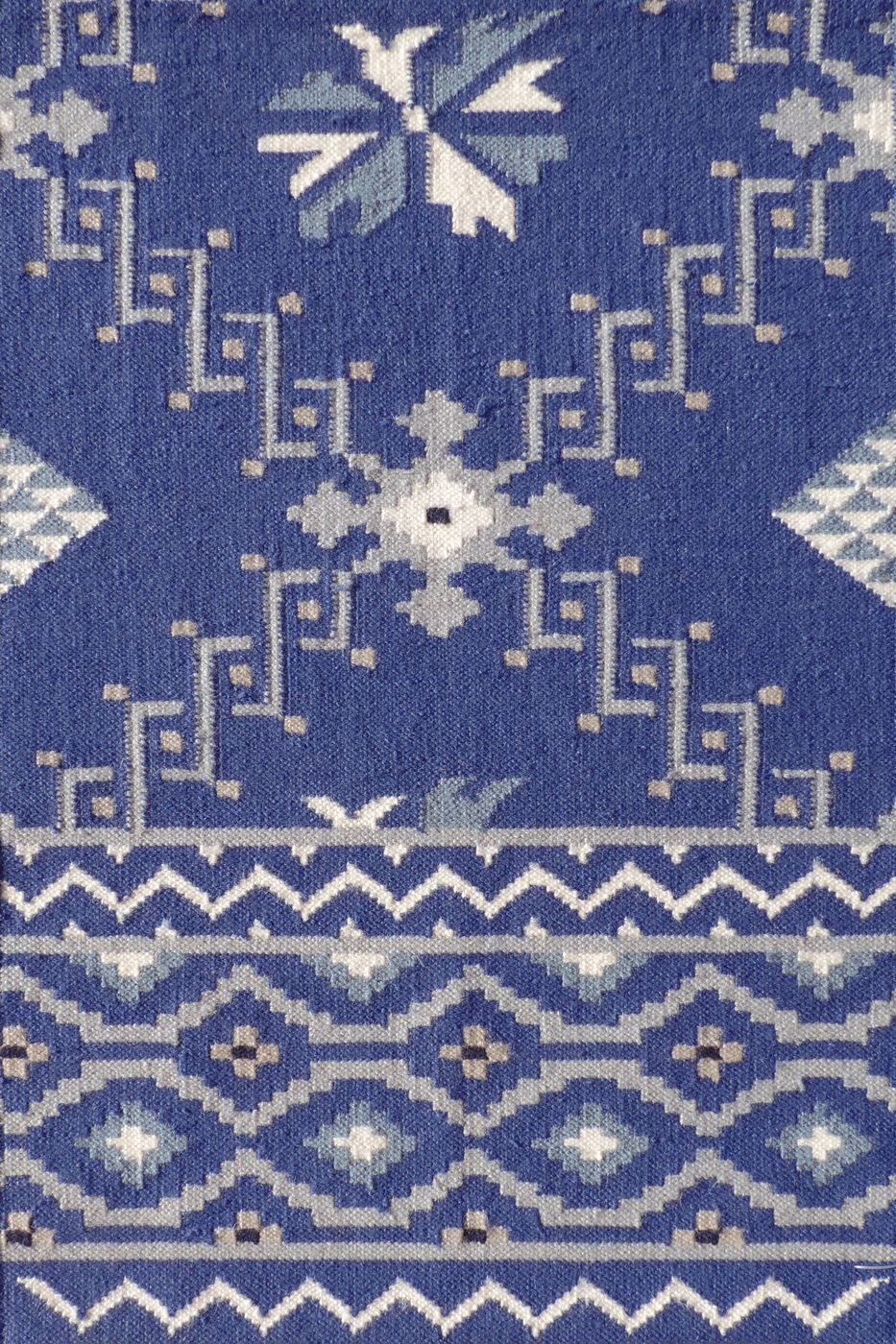 India rug, Blue, 8′3″ × 9′11″