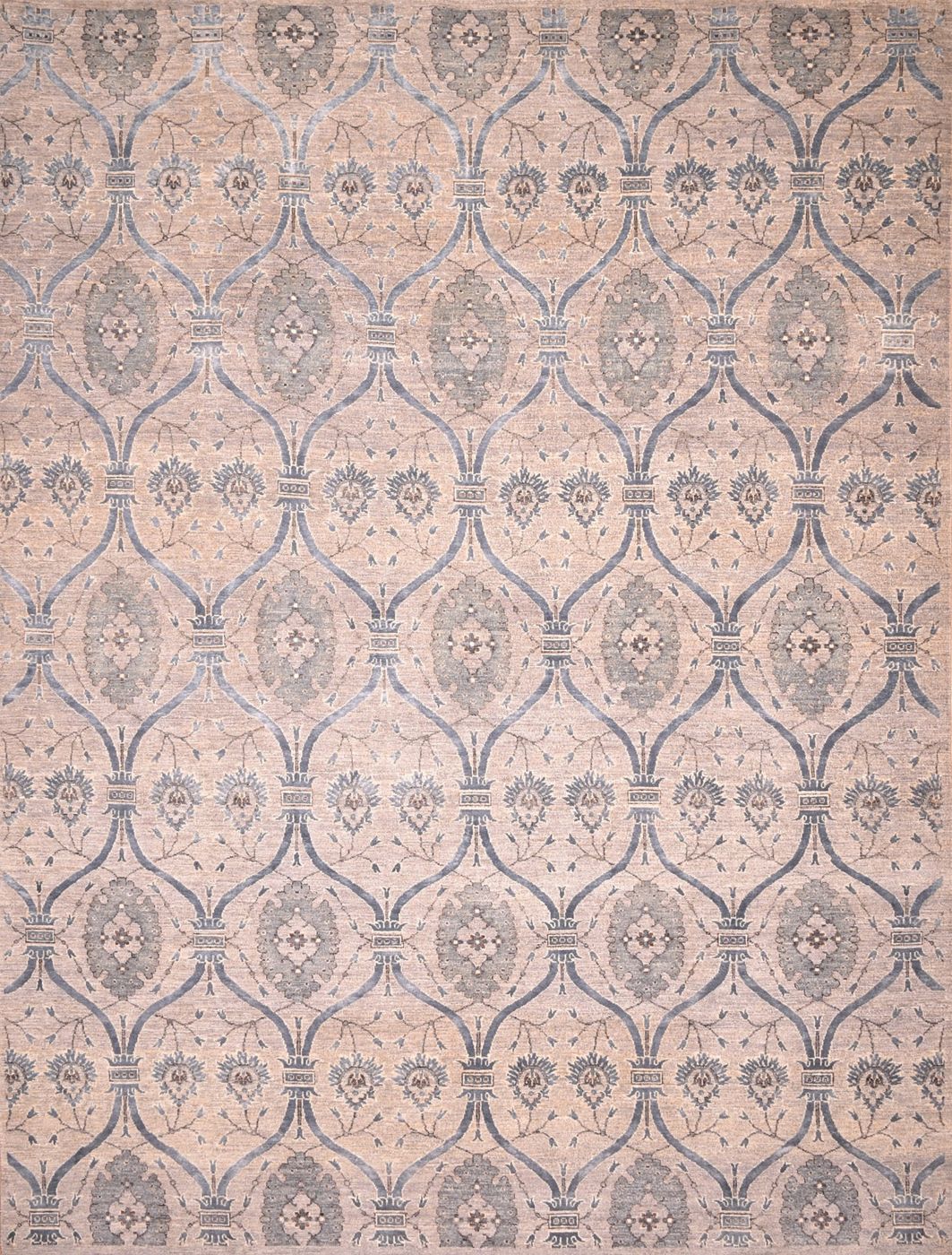 Hazara 1854-C Grey W & S, 9′0″ × 11′8″