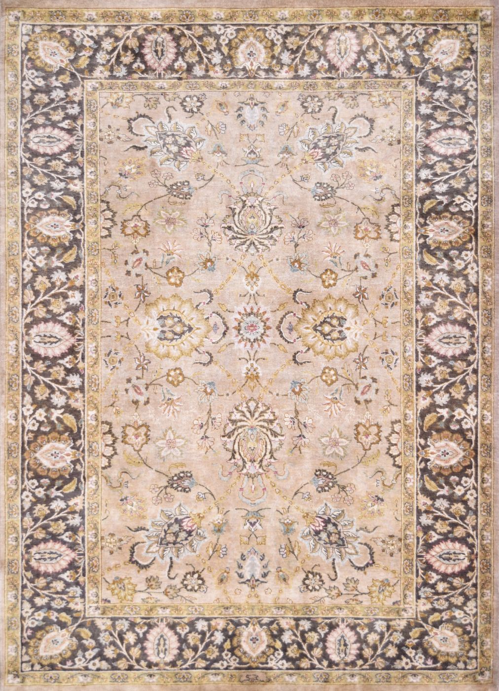 Shalimar Tabriz Shinghai Fawn, 4′2″ × 5′8″