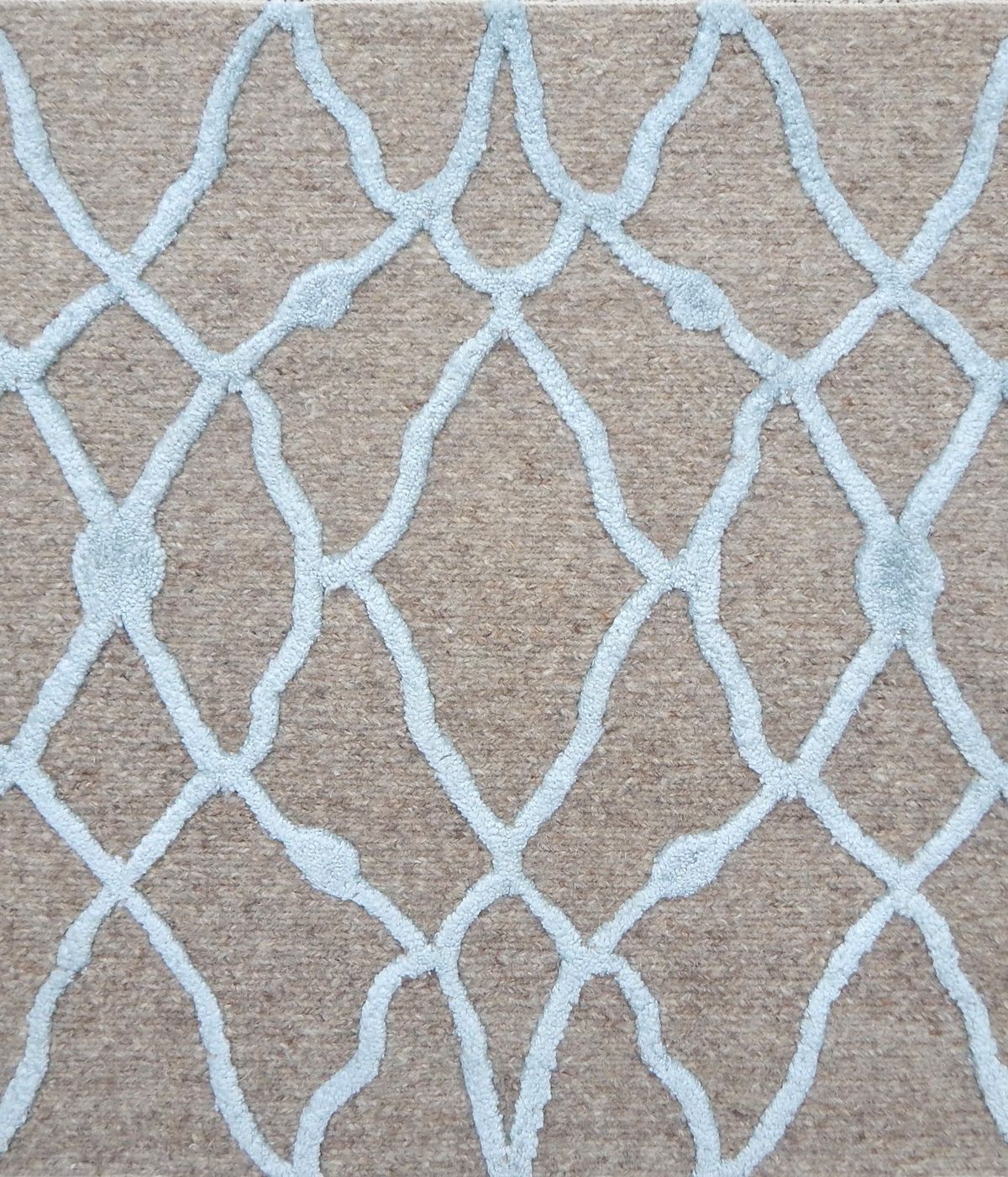 India rug, Beige / L.Blue, 8′1″ × 10′0″