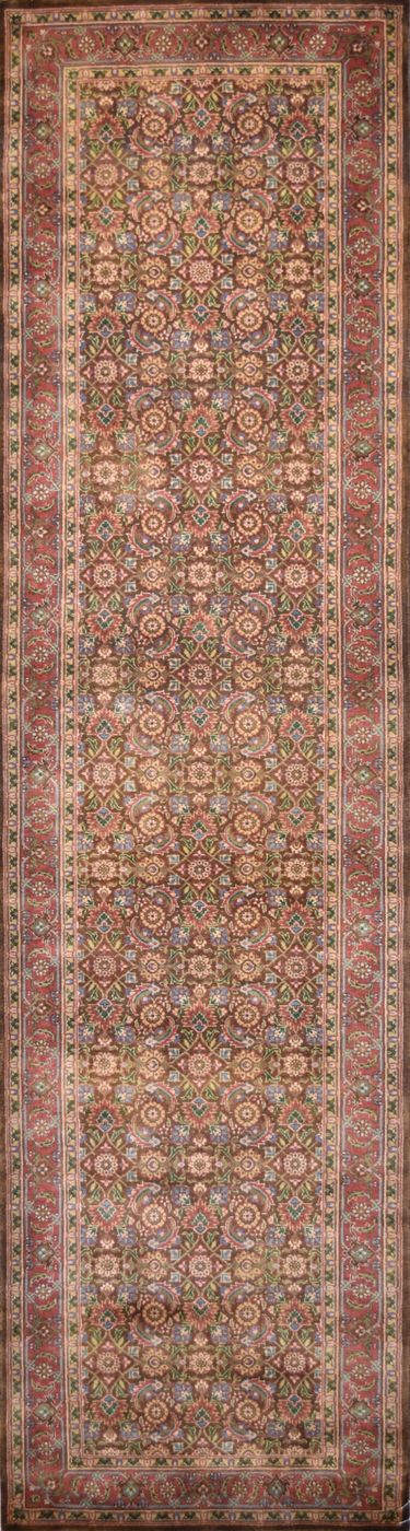 Herati Brown/Rust, 2′7″ × 9′10″