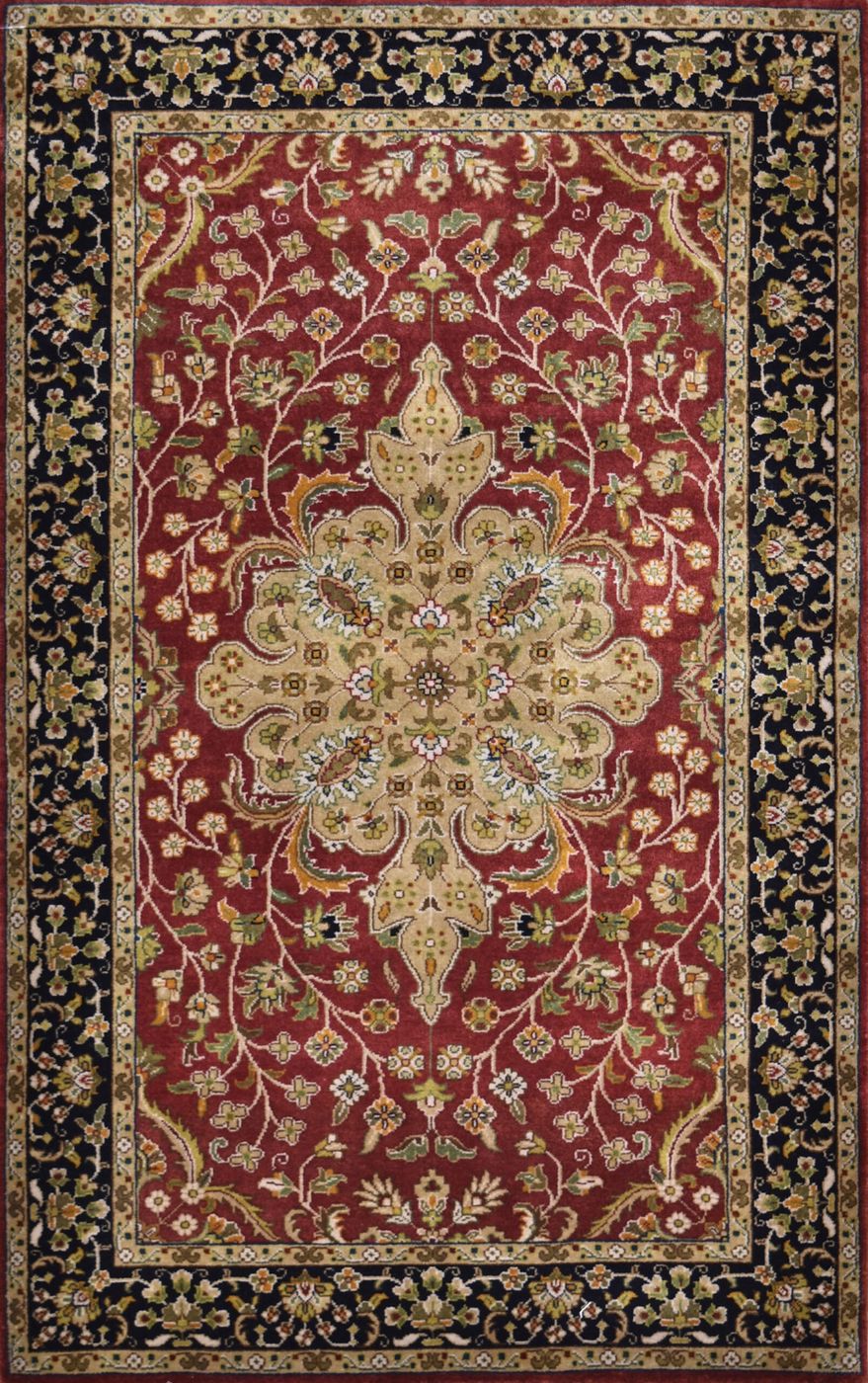 Ferahan Tabriz Rust/Black, 3′0″ × 4′9″