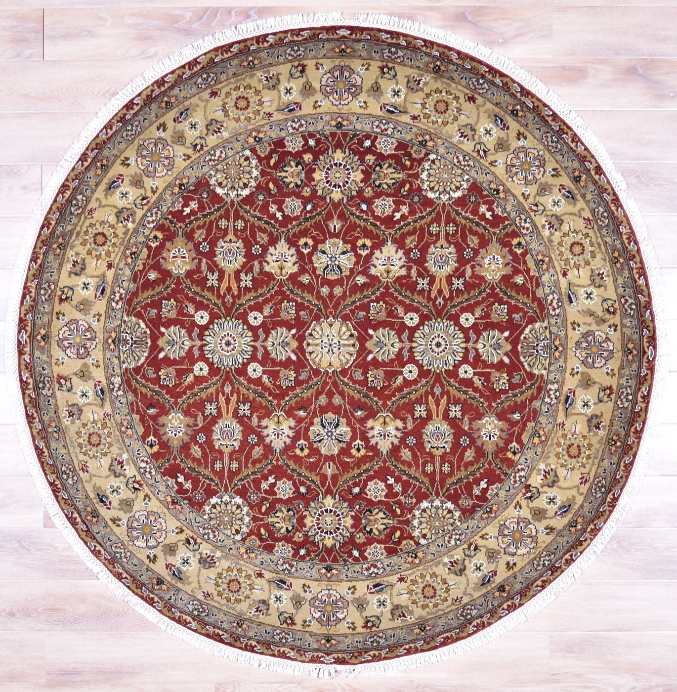 Tabriz FRH1110 Rust & Gold, 4′11″ × 4′11″