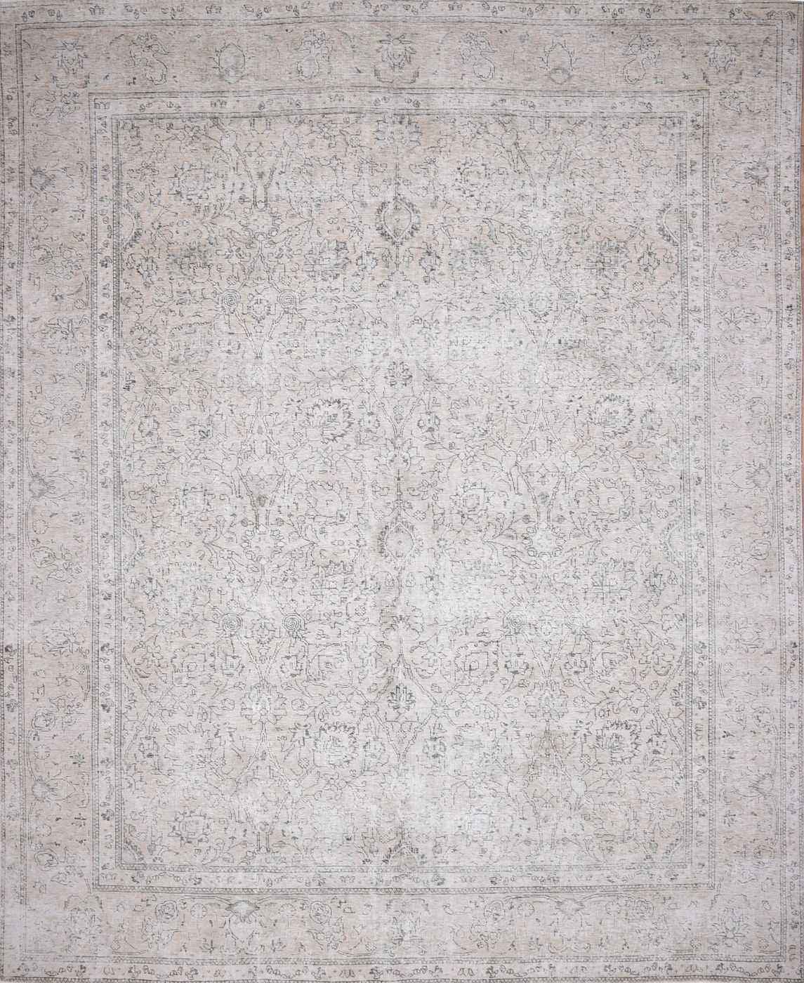 Vintage Tabriz Beige, 10′1″ × 12′5″