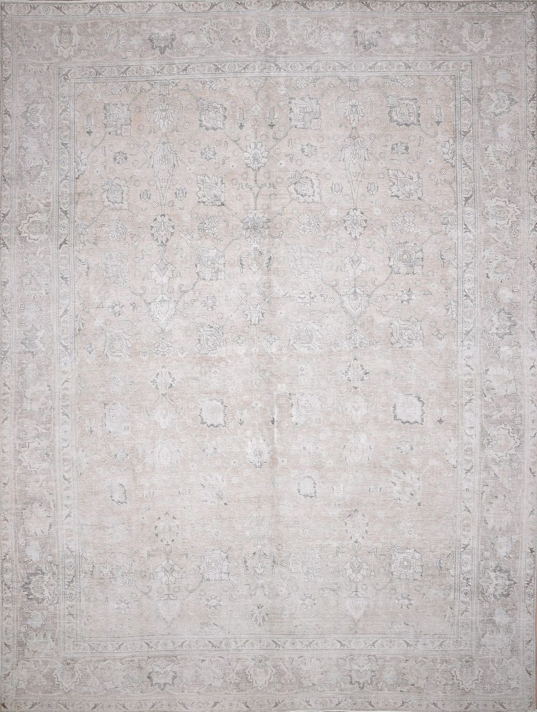 Vintage Tabriz L.Brown, 9′7″ × 12′9″