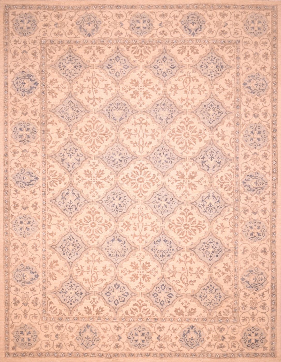 Oushak RColl7 Ivory, 9′1″ × 11′6″