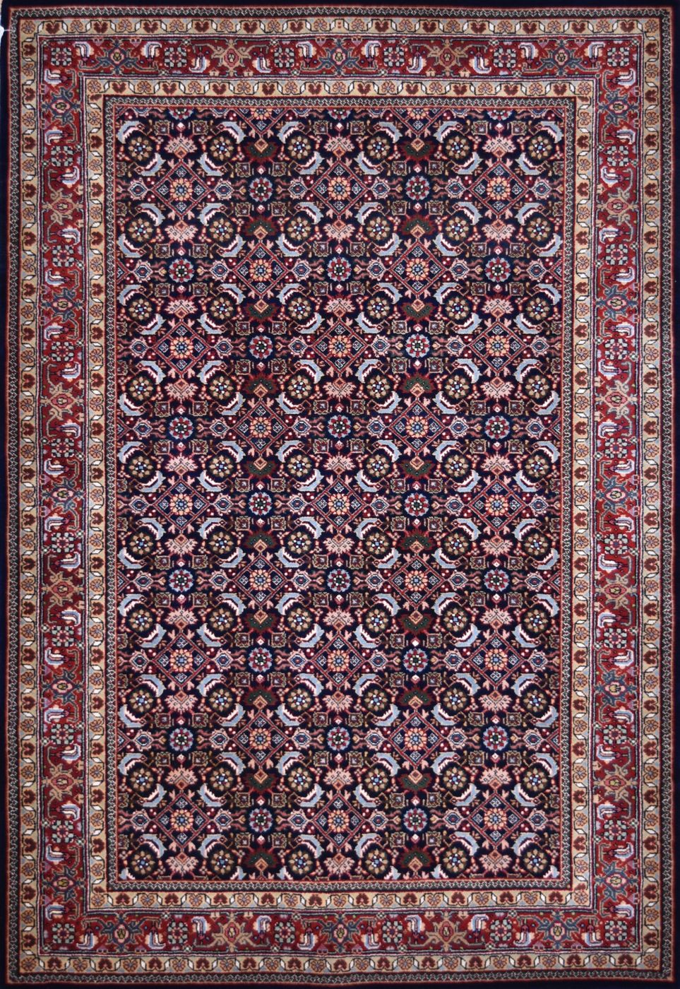 Herati Indo Persia Navy/Red, 4′0″ × 5′11″