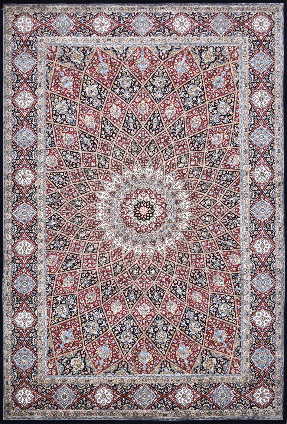 Tabriz Diamond Black, 6′3″ × 9′3″, from the Shalimar collection