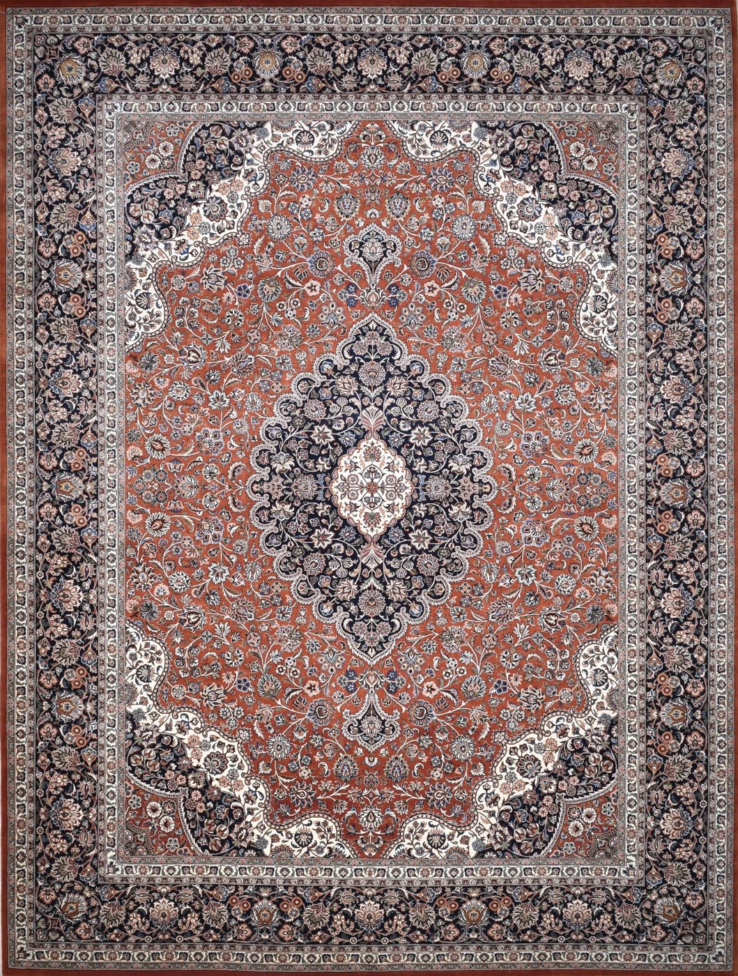 Kashan Ilyas Rust & Black, 9′1″ × 12′1″, from the Shalimar collection