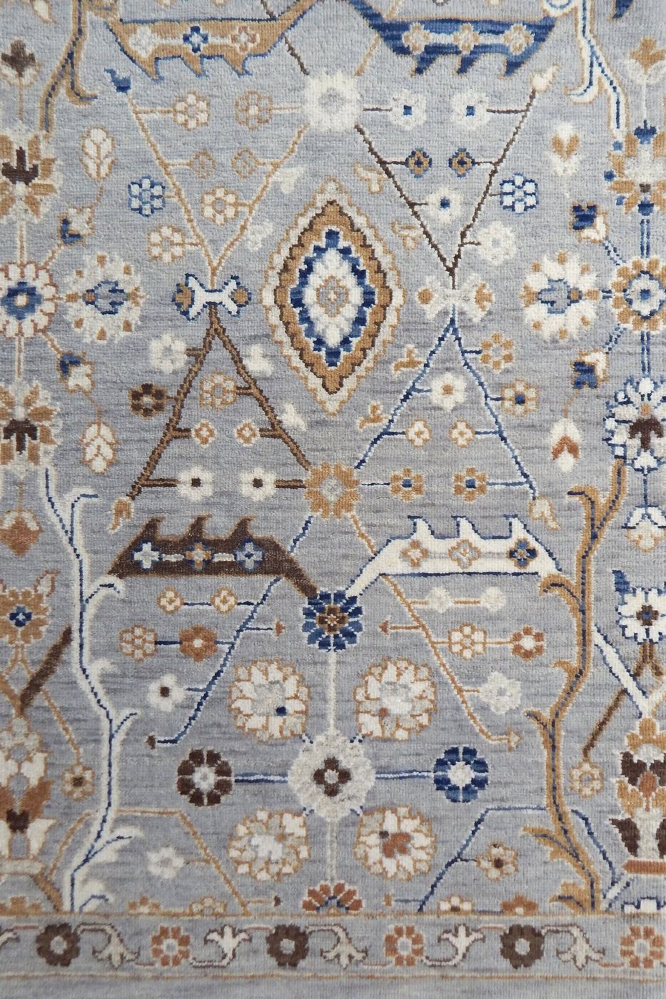India rug, Silver, 3′1″ × 10′0″