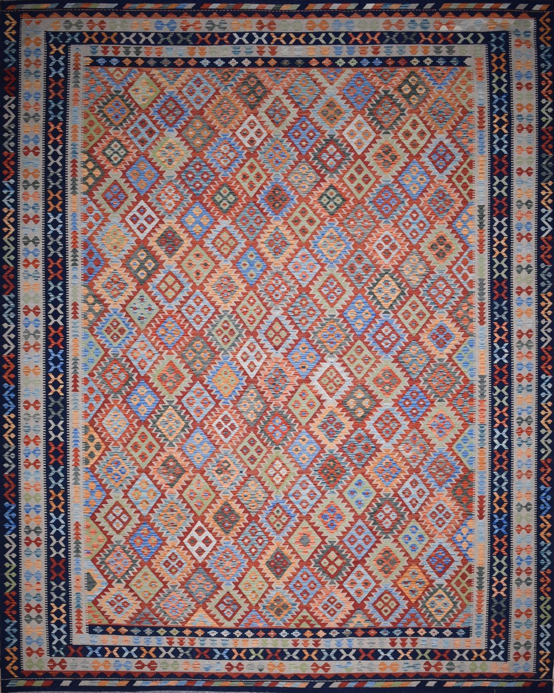 Vintage Kelim Multi, 10′4″ × 13′0″