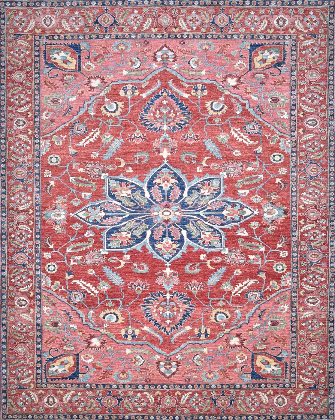 Shams Serapi Red, 9′0″ × 11′5″