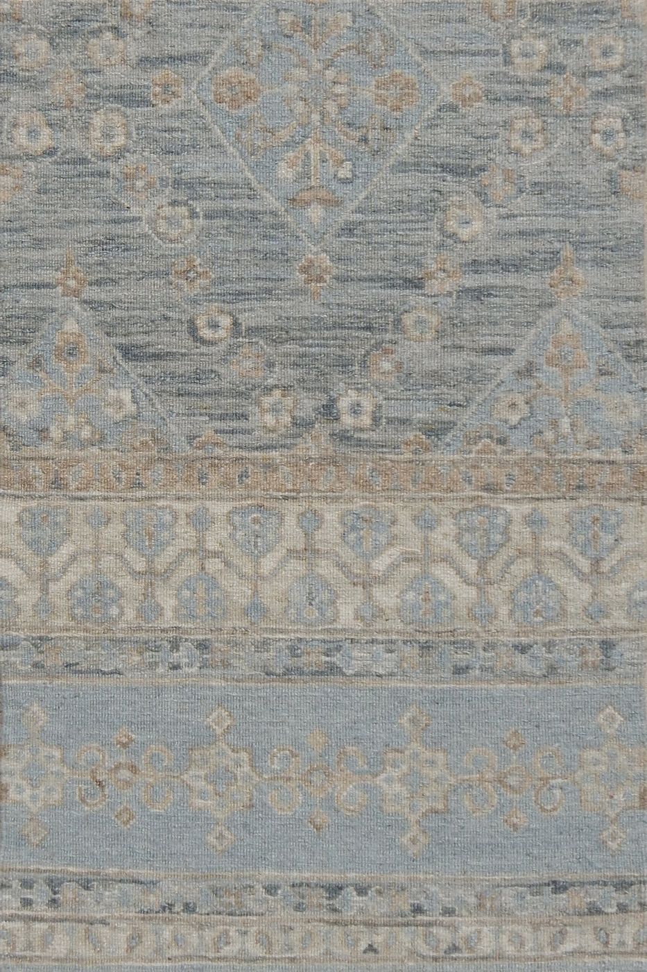 India rug, Blue / Grey, 8′11″ × 12′0″