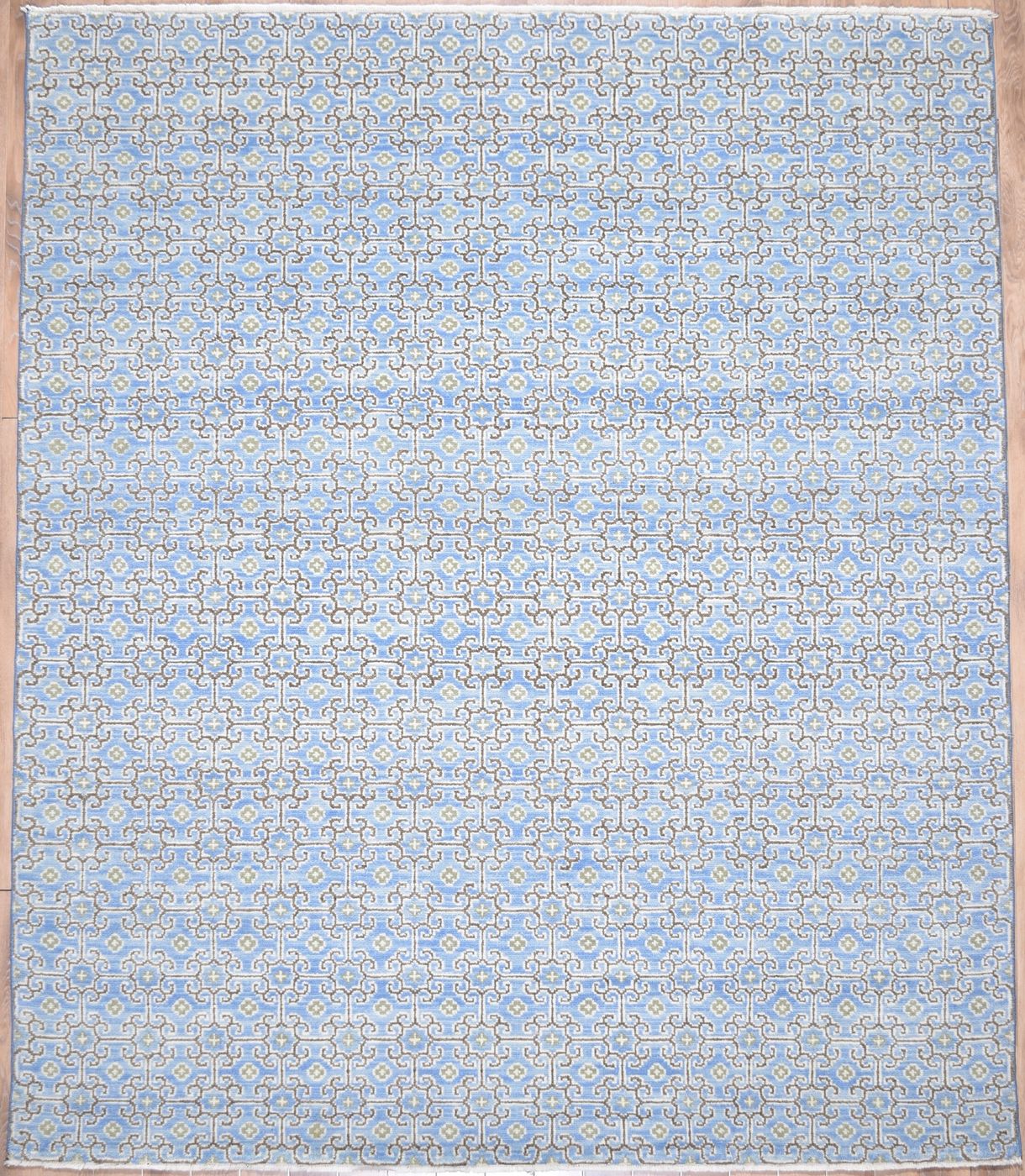 India rug, Blue, 8′2″ × 9′11″