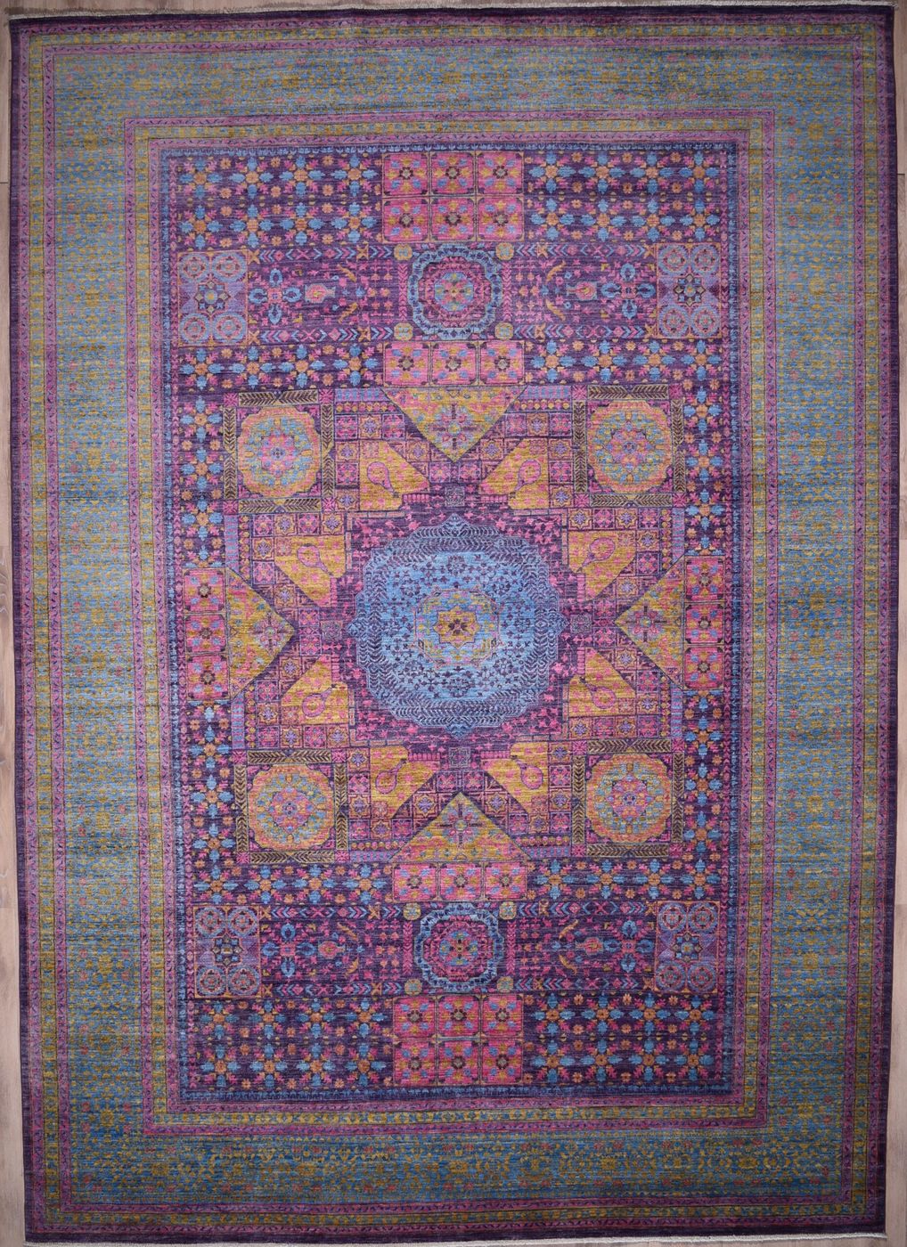 Mamluk Amethyst/Teal, 9′8″ × 13′6″