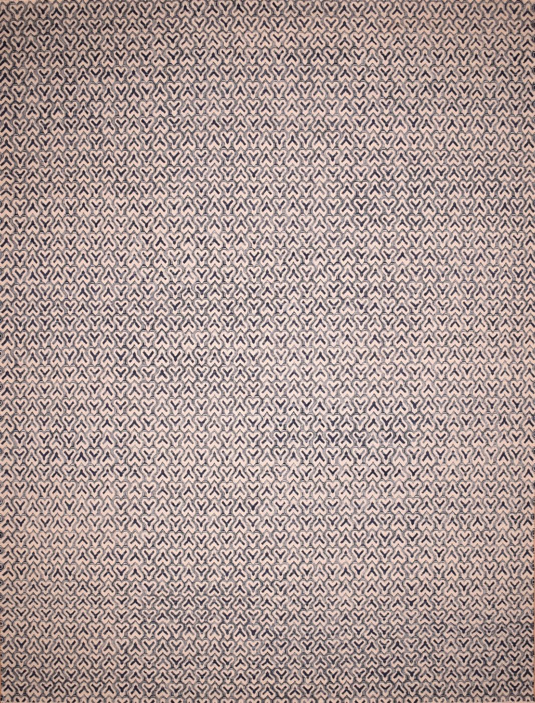 India rug, Ivory / Grey, 9′0″ × 12′0″