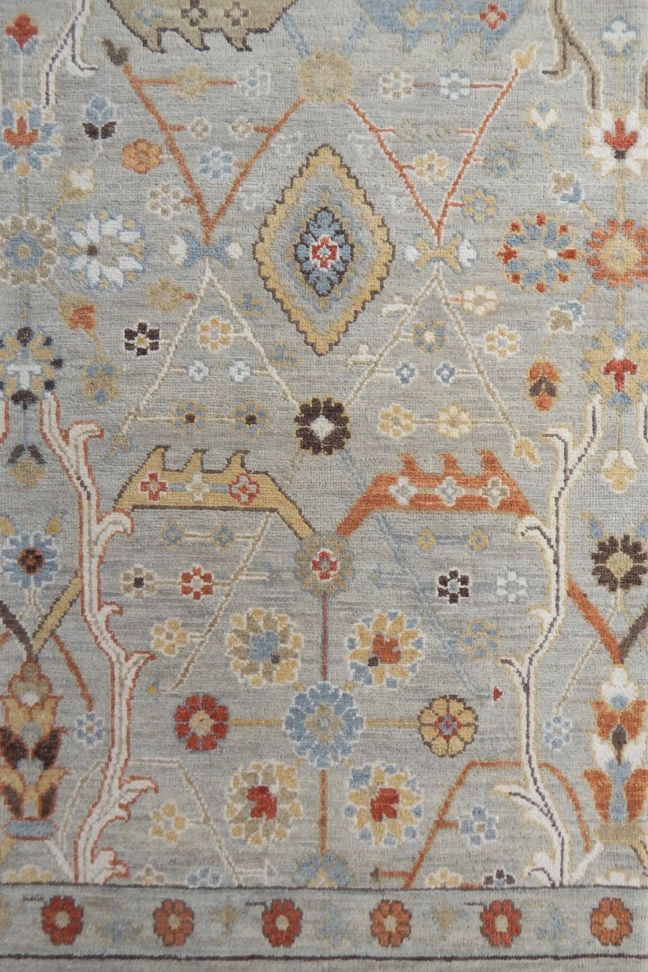India rug, L.Blue, 2′6″ × 10′0″