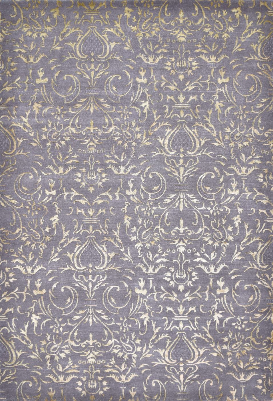India rug, Slate / Gold, 8′2″ × 9′11″