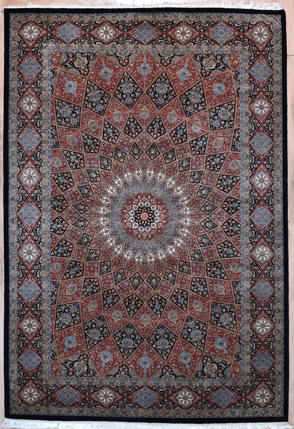 Shalimar Brick/Black, 6′3″ × 9′2″