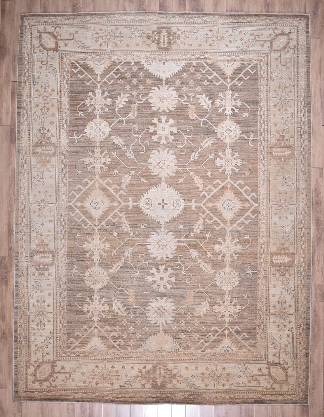 Khotan Brown/Beige, 8′10″ × 11′9″