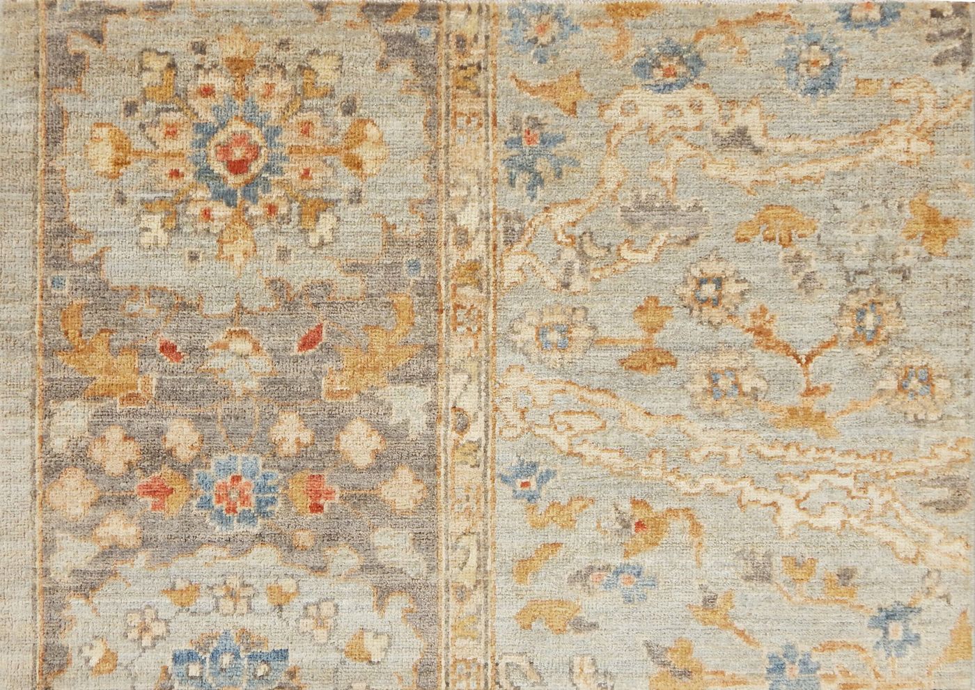 Pakistan rug, L.Blue / Grey, 11′10″ × 14′8″