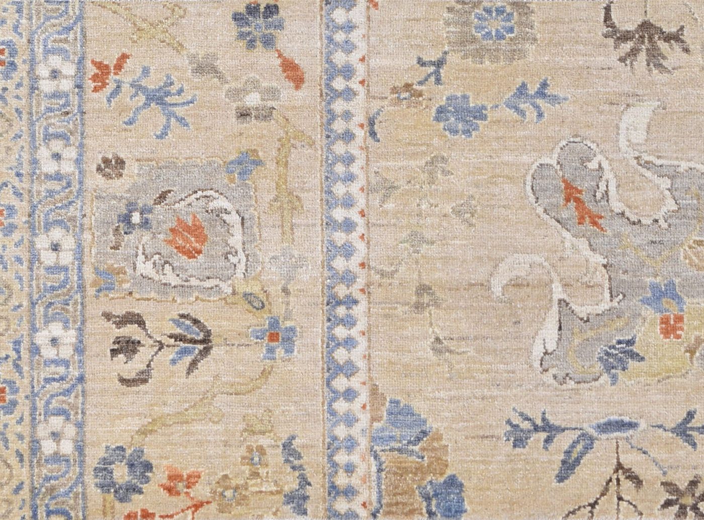 Pakistan rug, Beige, 6′2″ × 9′0″