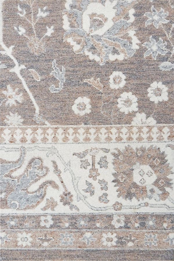 India rug, Stone / Ivory, 9′0″ × 12′0″