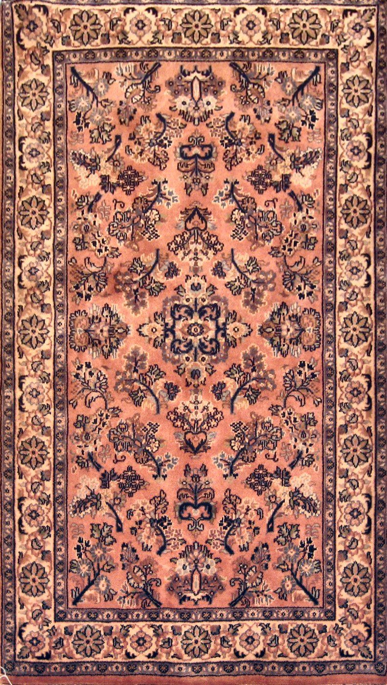 Tabriz Rose / Beige, 3′3″ × 5′9″