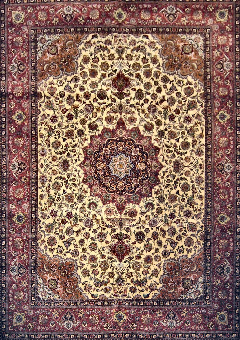 Tabriz Ivory / Brick, 8′3″ × 11′8″