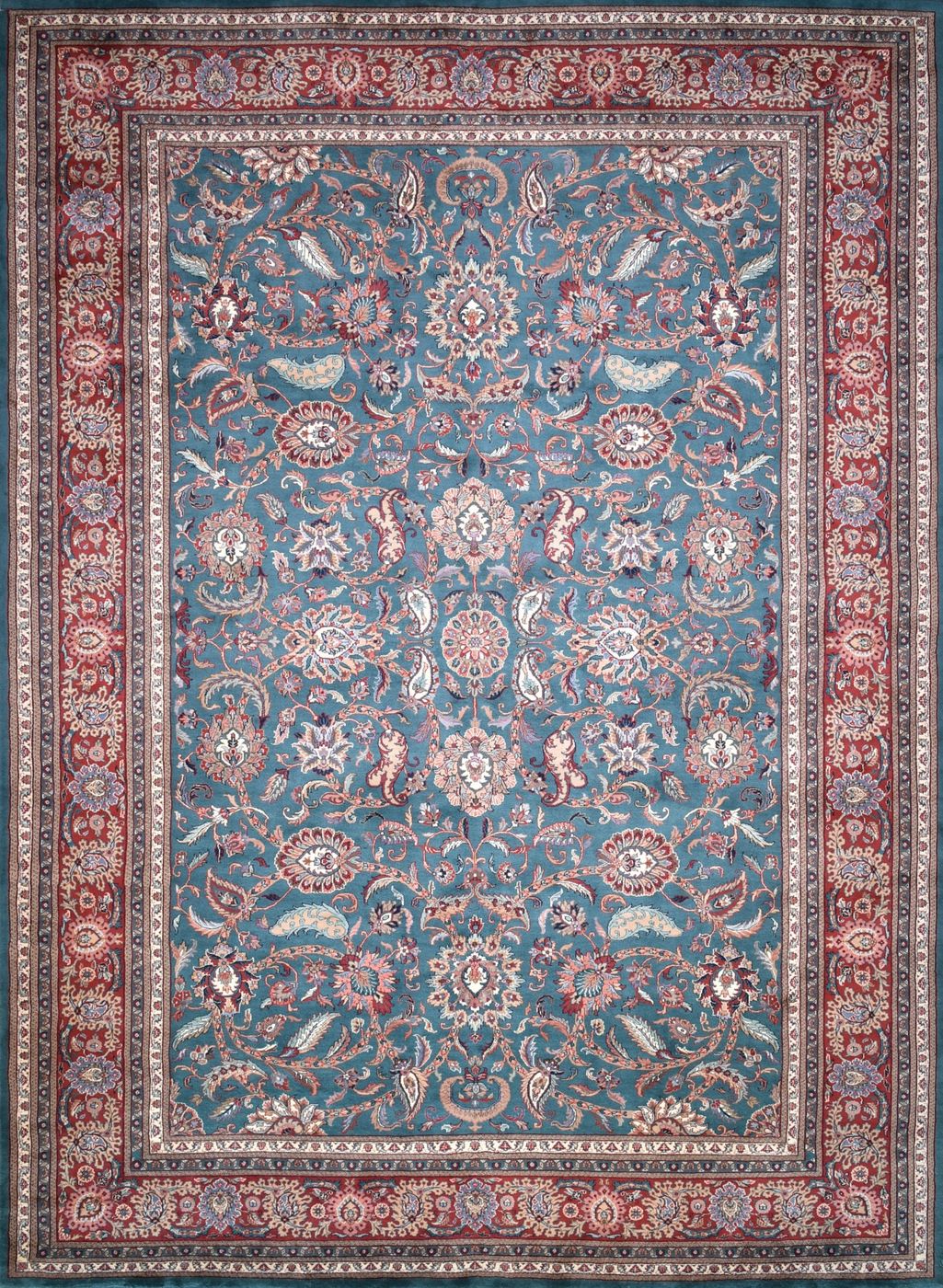 Agra Green & Rust, 9′11″ × 13′9″