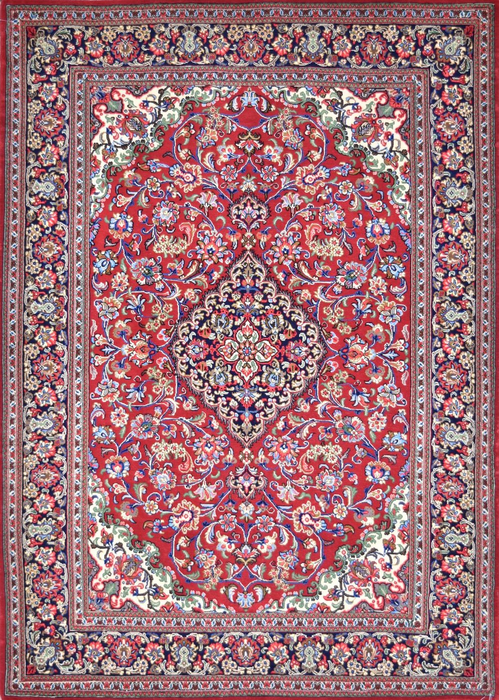 Persian Qum Red, 4′6″ × 6′6″