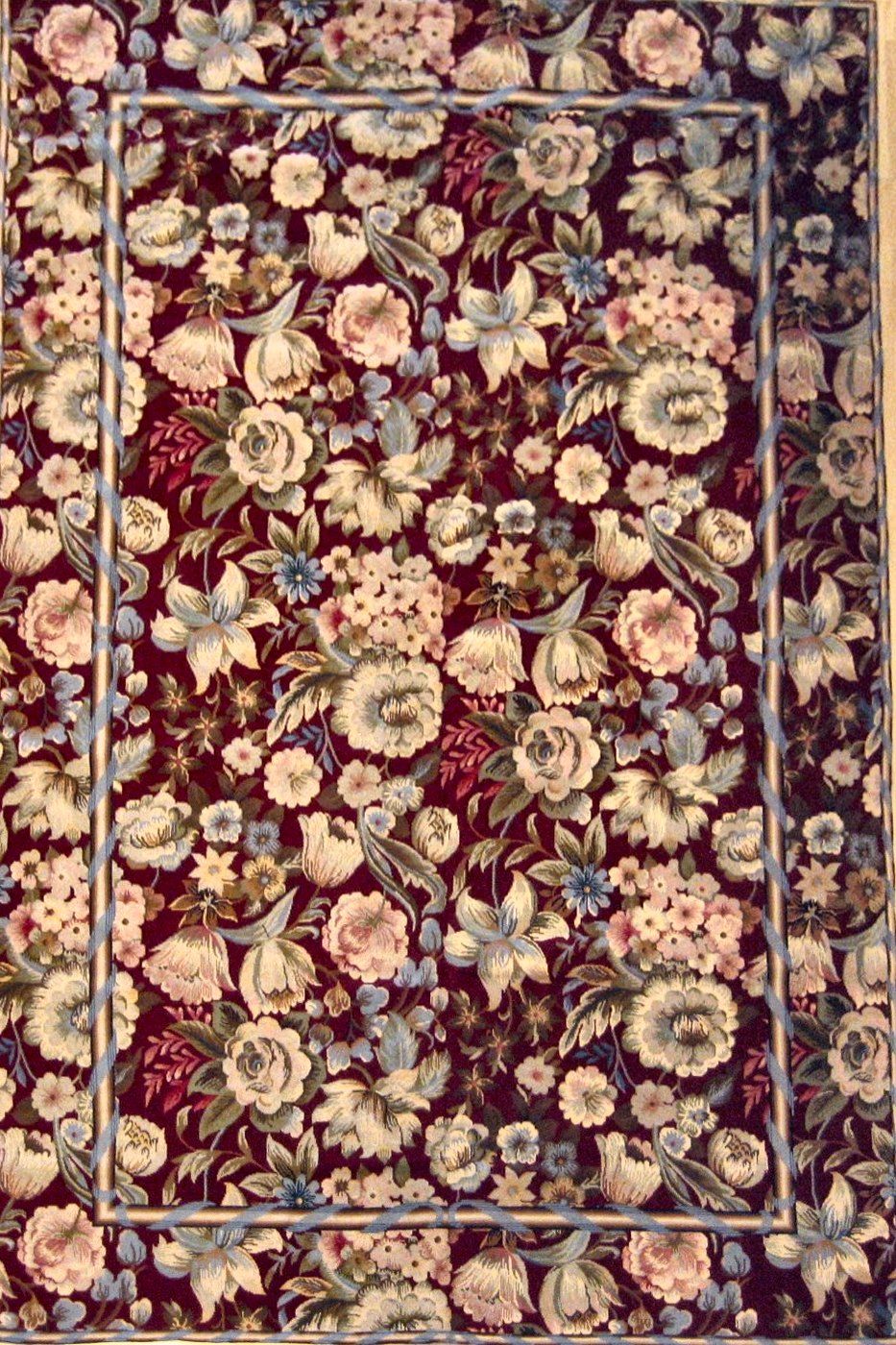 Floral Burgundy, 6′0″ × 9′0″
