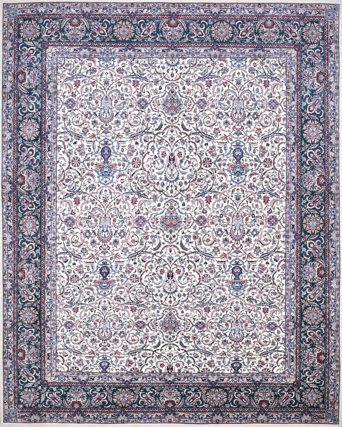 Kashan Ivory & D.Green, 8′2″ × 10′3″