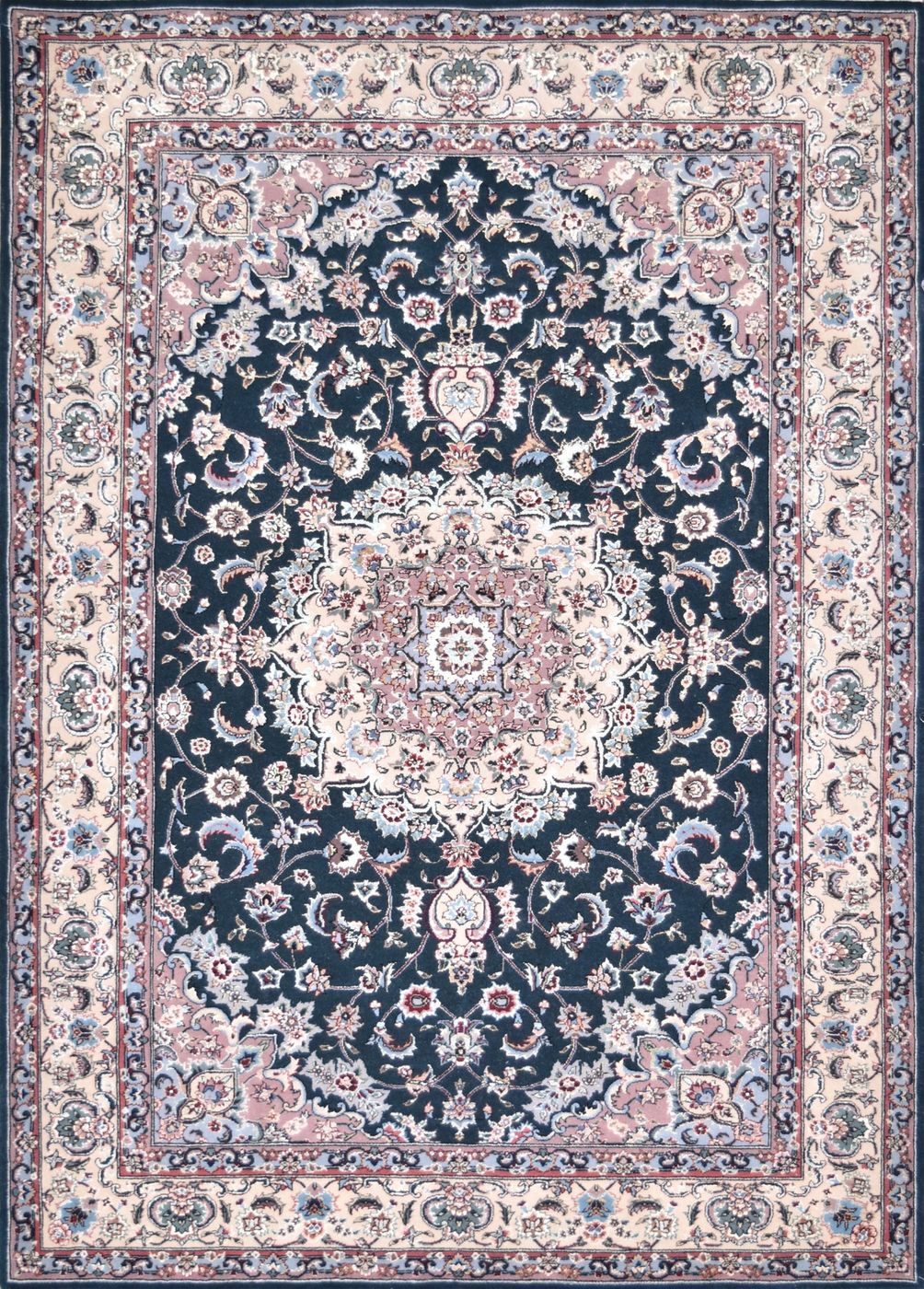 Tabriz D.Green Wool & Silk, 4′5″ × 6′5″
