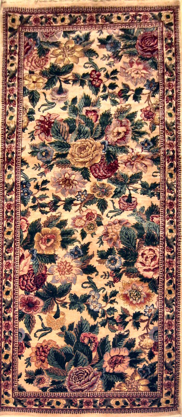 Floral Beige, 2′7″ × 5′11″
