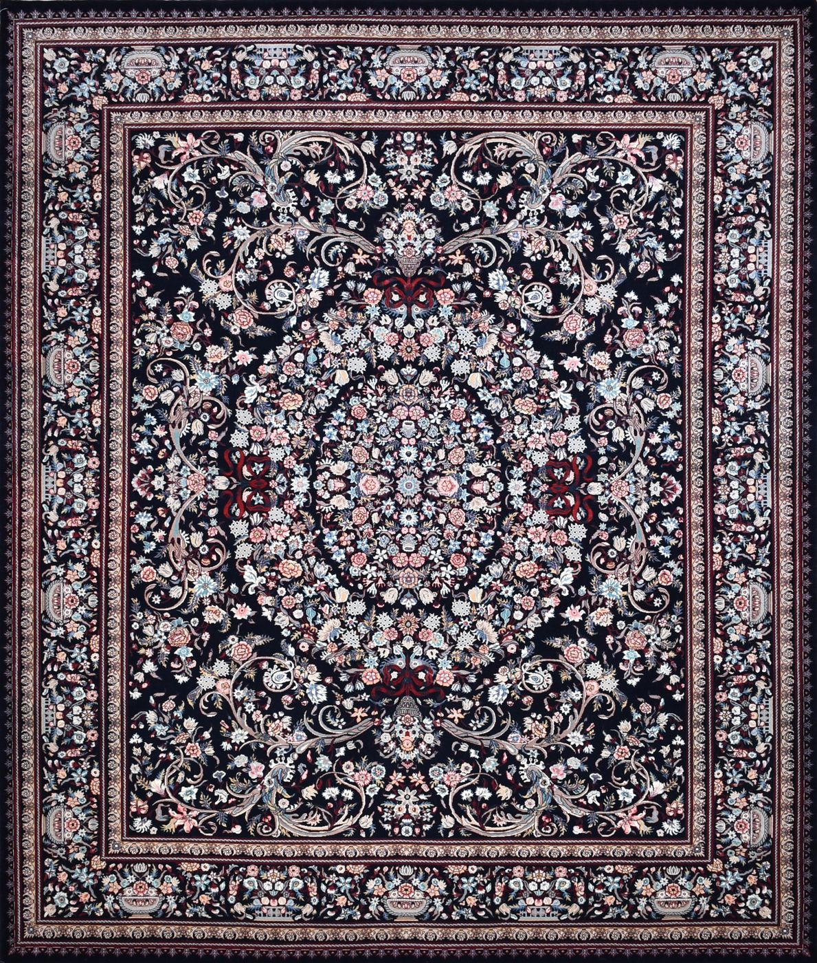 Aubusson Taimur Black, 8′3″ × 9′9″