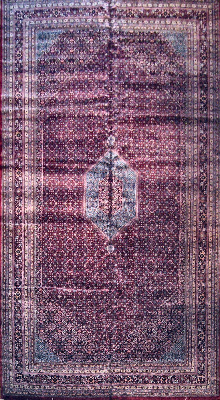 Bijar Red / Navy, 9′9″ × 17′9″