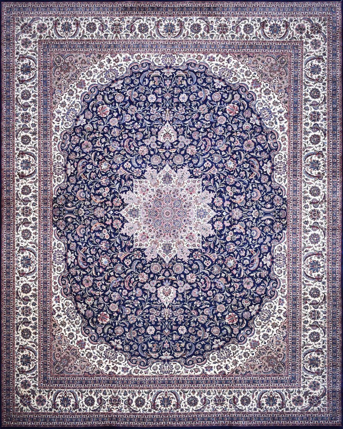 Nain Navy & Ivory, 12′1″ × 15′5″