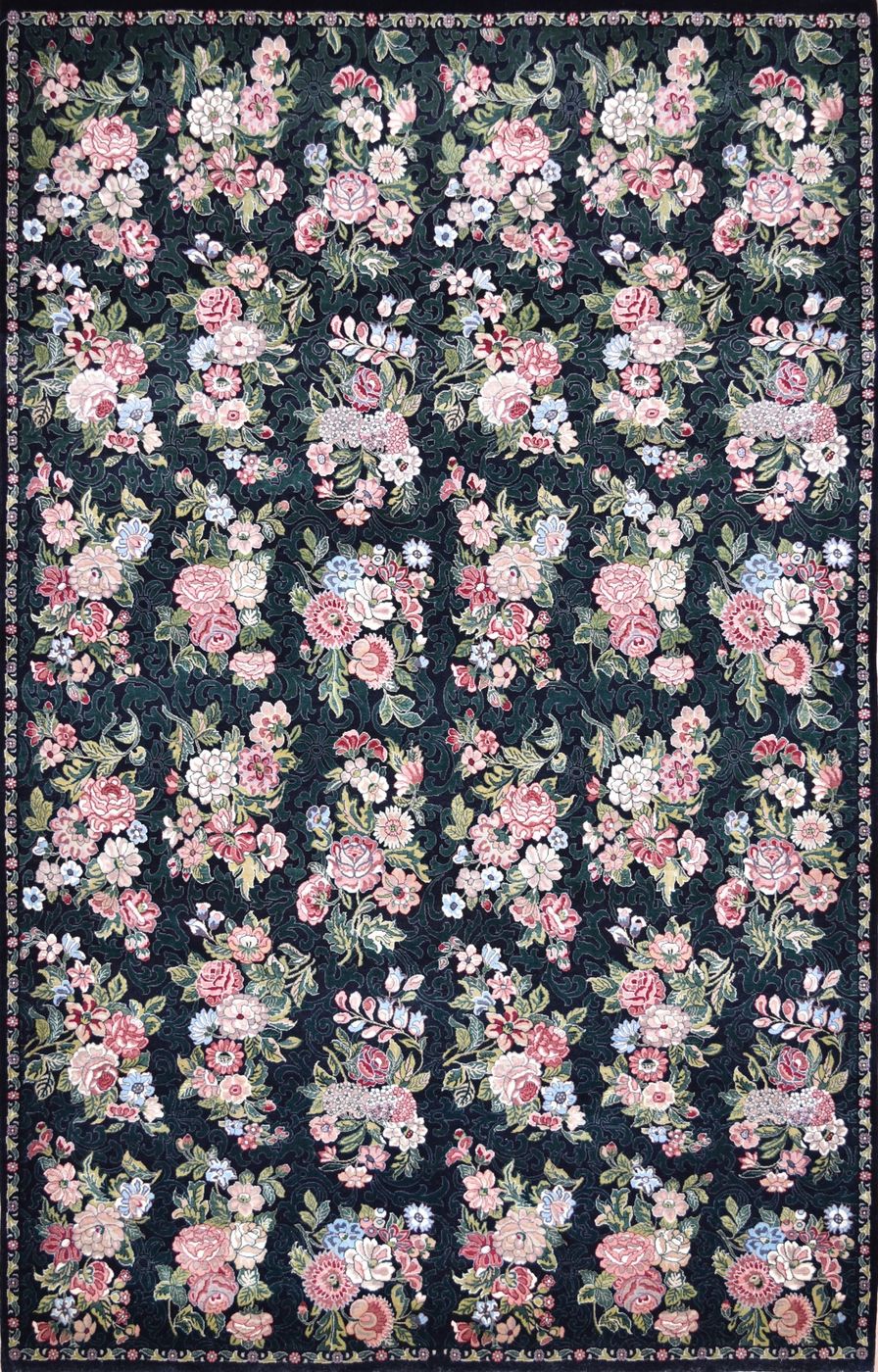 Floral Boquet Black, 6′1″ × 9′6″, from the Shalimar collection