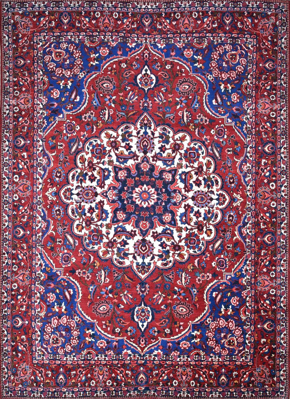 Persian Bakhtiari Saman Red, 9′4″ × 12′10″