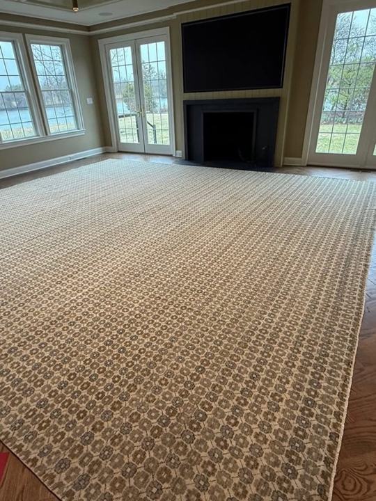 Install of Caspian 600 rug in custom size.